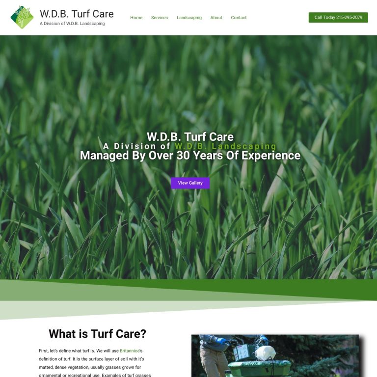 W.D.B. Turf Care Website