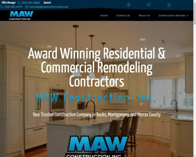 MAW Construction Web Design